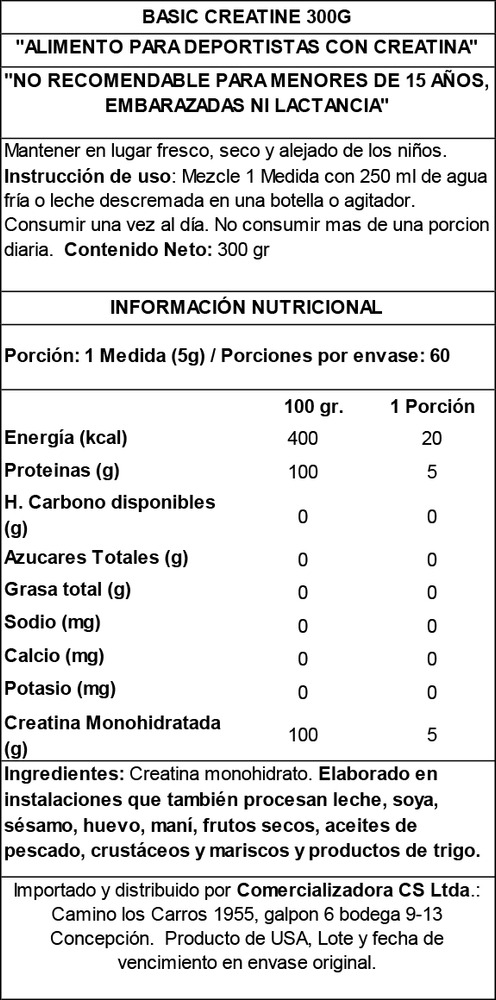 862463-MLC86425162667_062025 Creatina Basic 300 Grs