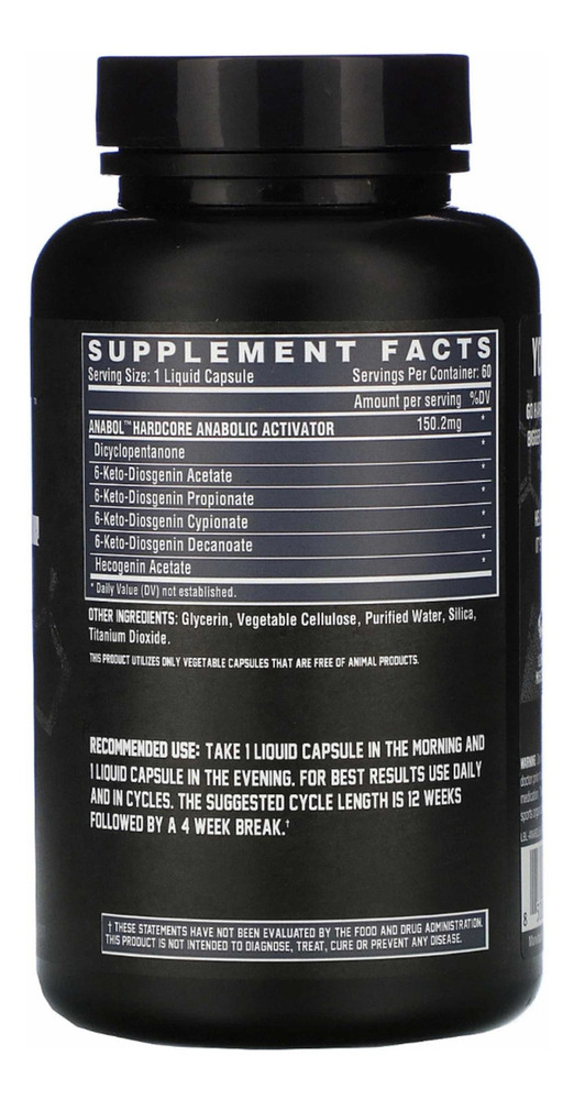 Precursor De Testosterona Hombre Nutrex Anabol Hardcore 60cp Sabor Neutro