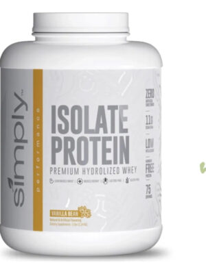 Isolate Hydrolyzed 100% Whey Protein Isolate 5 Lbs Simply Sabor Vanilla