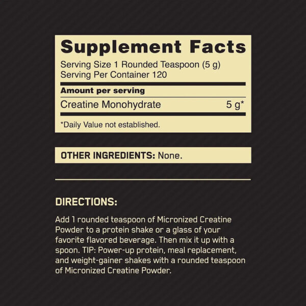 Optimum Nutrition Micronized Creatine Powder 300g / 600g