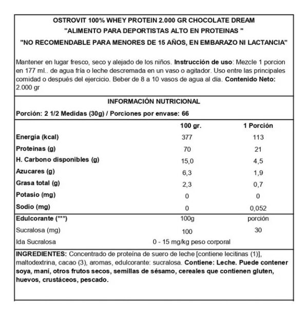 884498-MLC84558283986_052025 100% Whey Protein 2000g 66 Sv - Ostrovit + Shaker
