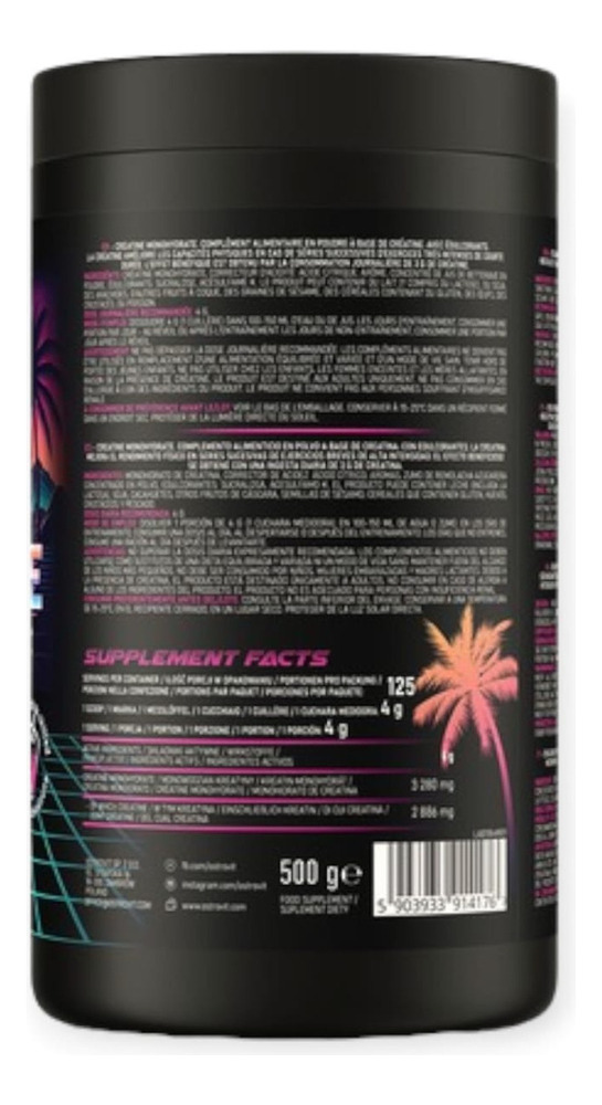 891610-MLU76989418841_062024 Creatina Monohidratada 500g Miami Vibes - Ostrovit