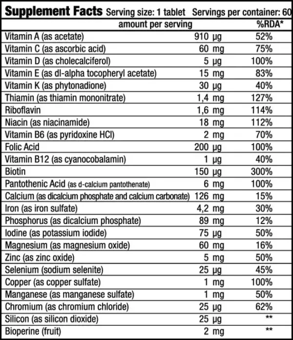 BioTechUSA Vitamin Complex Suplemento 60 Capsulas