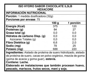 905794-MLC51969501425_102022 Hexacore Hardcore IsoHydro 5 lb Proteína