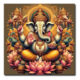 Lienzo Pintura Ganesha 50x50