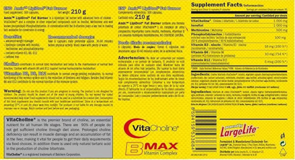 Quemador De Grasa Lipidrol® Amixpro 300 Cápsulas Sin Sabor