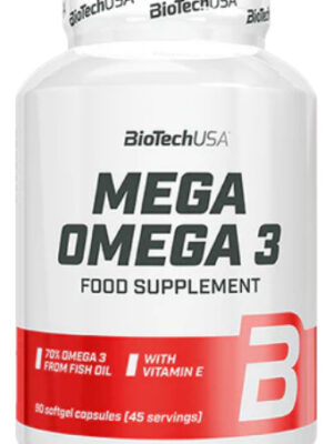 Mega Omega 3 90 Cápsulas 800 Mg Biotech Usa Sabor Sin Sabor