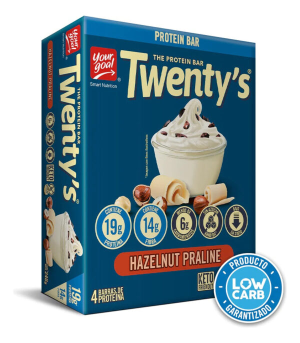 915995-MLC74645511844_022024 Barras De Proteina Yourgoal Twentys / 12 Un/hazelnut Pralin