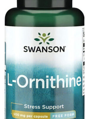 L-ornithine Ornitina Swanson Pura 500mg 60 Caps