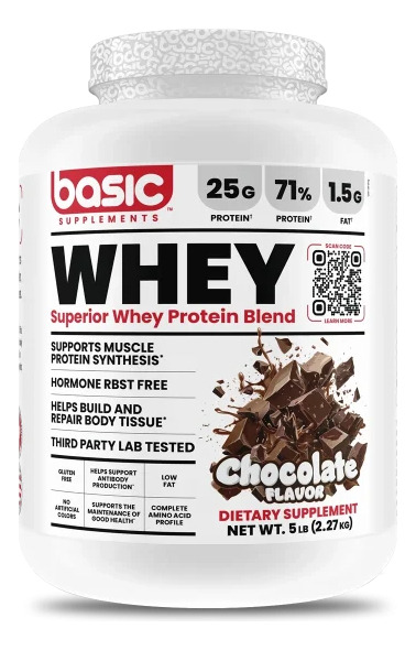 923733-MLC86197951698_062025 Basic Supplements Basic Whey 5 Lbs Polvo 5 Lbs