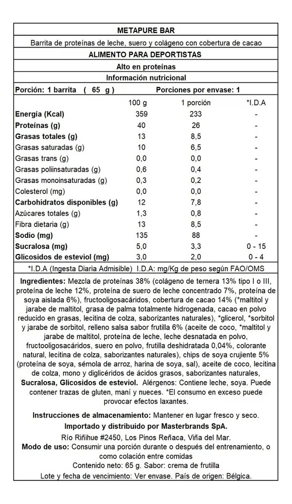 Pack 12 Barras De Proteína Crunchy Bar 12x65 Grs Frutilla