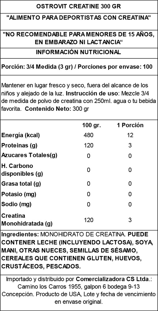 2 Creatina Ostrovit 300 Gr C/u Neutro