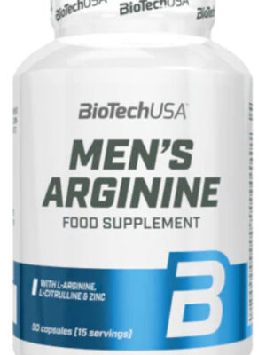 Men's Arginine Rendimiento Masculino 90 Cápsulas Biotech Usa Sabor Sin Sabor
