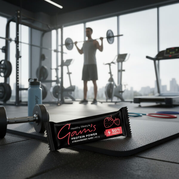 Gams Protein Bar Power 40g Frutilla  (unidad)