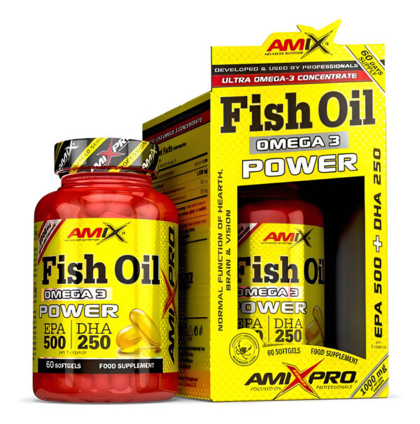 947083-MLA92304189670_092025 Fish Oil Omega 3 Power - 60 Softgels - Amix Sabor Sin Sabor