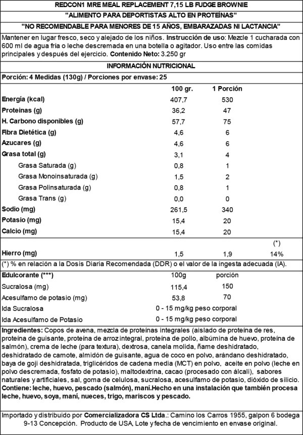 Redcon1 MRE Meal Replacement 7.15 lb