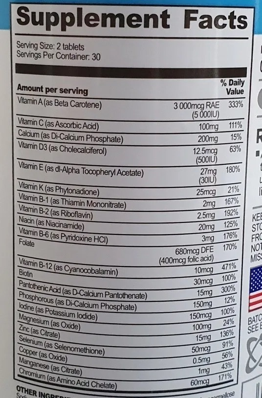 Multivitaminico - Usn Vibrance - 60 Tabs