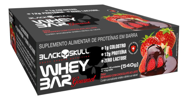 Black Skull Whey Bar Gourmet Box 12 Barras Proteicas
