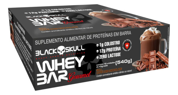 Black Skull Whey Bar Gourmet Box 12 Barras Proteicas