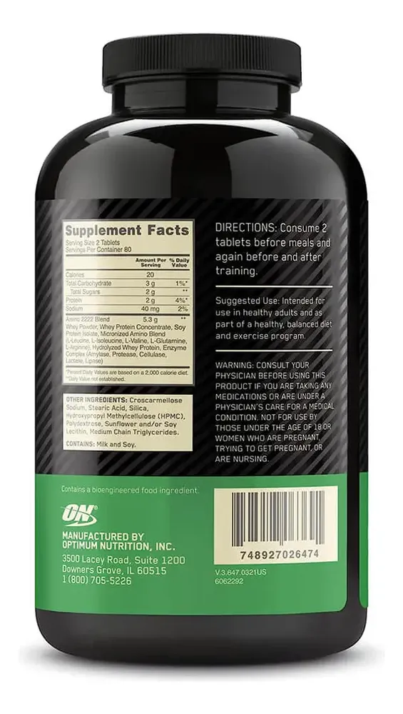 Optimum Nutrition Amino 2222 160 Tabletas