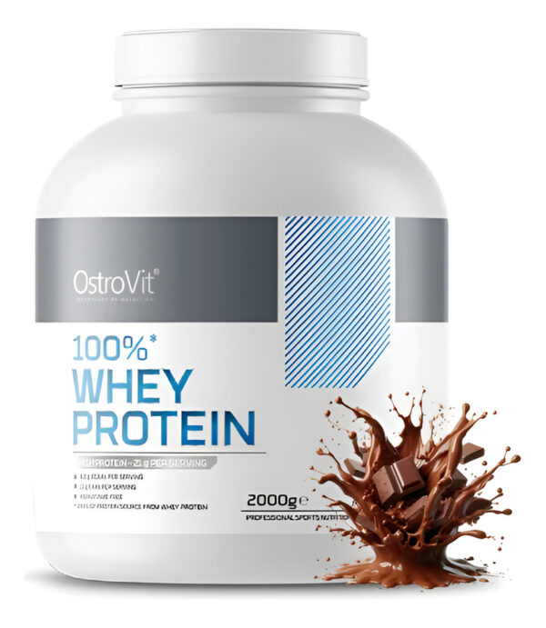977430-MLC90820645962_082025 100% Whey Protein 2000g 66 Sv - Ostrovit + Shaker