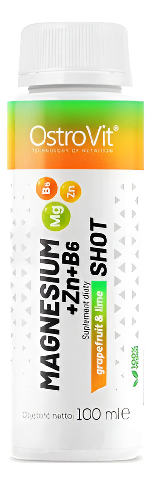 Ostrovit Shot Magnesio + Zinc + B6 100 Ml Sabor Grapefruit Y Lime