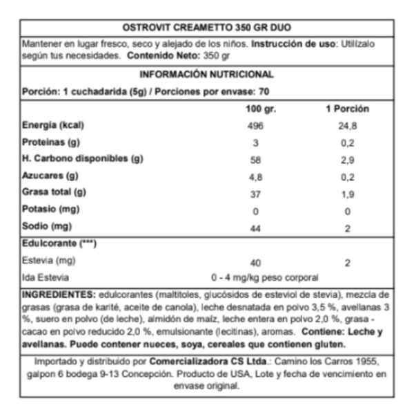 Creametto Ostrovit 350 G