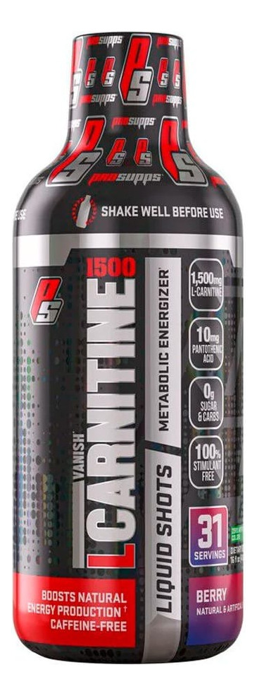 Prosupps L-carnitine 1500 Liquid Shots Quemador Grasa Liquido 473 Ml Berry