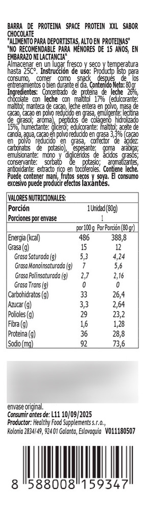998030-MLA86546661922_062025 Barras De Proteina Space 80 Gr Xxl 28 Gr De Proteina) 24 Un