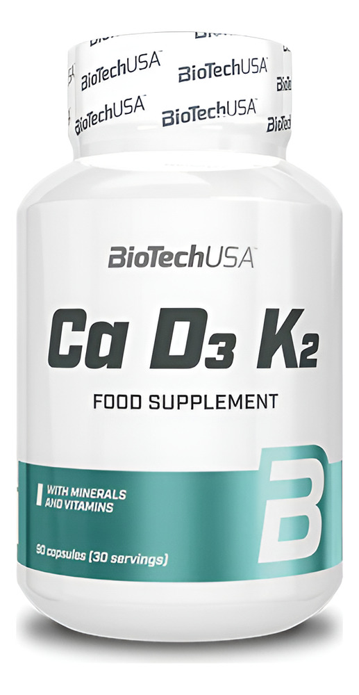 Vitamina D3 + K2 + Calcio (ca D3 K2) Biotechusa - 90 Capsula Sin Sabor