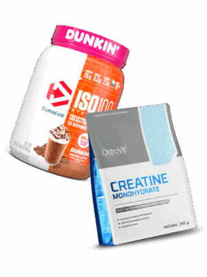 Creatina 300g Ostrovit + Iso 100 Dunkin Mocha Latte