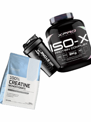 Pack Musculo Total: Proteína Iso-X 4 lbs + Creatina Ostrovit + Shaker Bodystone | Oferta Completa Gym