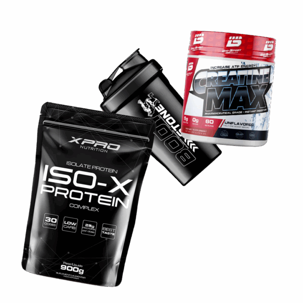 Pack Whey Protein 900g + Creatina 300g + Shaker