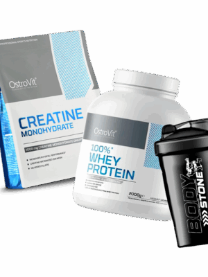 05 Pack Ostrovit 1 Creatina 300g +1 Proteina 4 lbs +1 Shaker