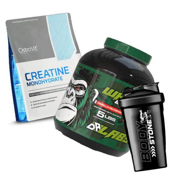 Pack creatina 300g +whey Dr labs 5 lb + shaker