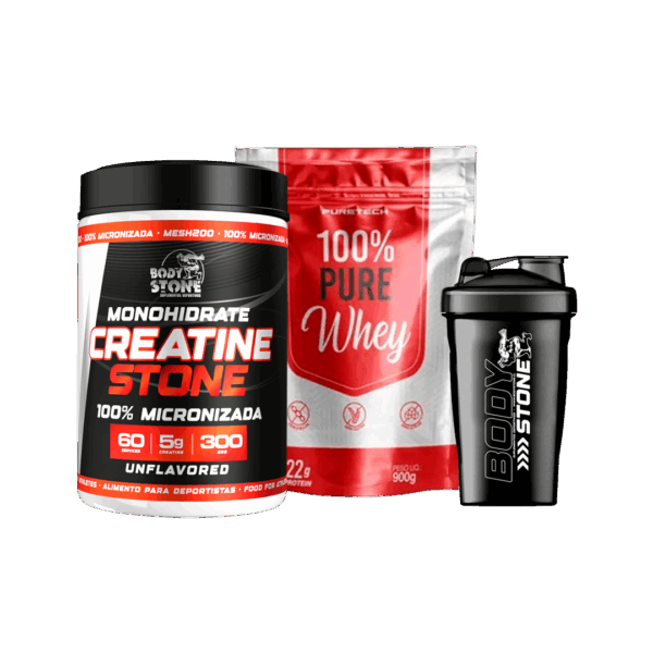 whey 100% pure +creatina bodystone + shaker