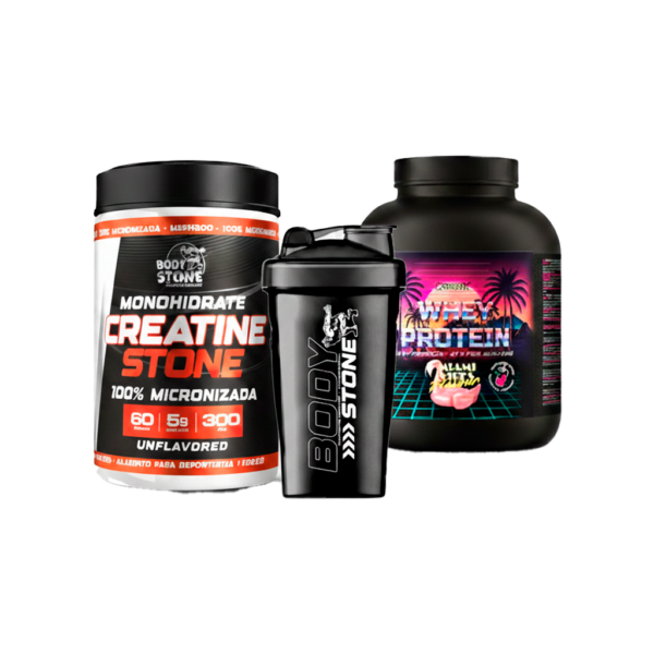 1 Whey protein ostrovit 4 lbs + 1 creatine stone 300g + 1 shaker