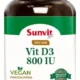 SunVit Vit D3 800 UI 120 Caps Veganas / Normales