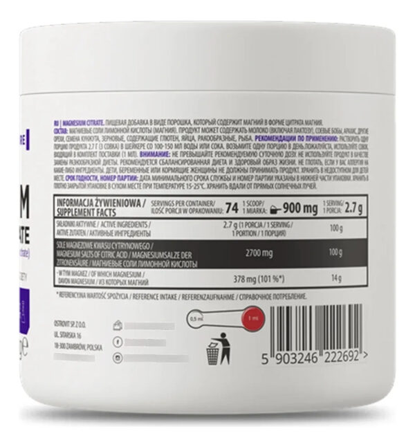 OstroVit Magnesium Citrate 200g Magnesio