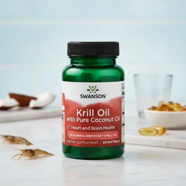Swanson Krill Oil + Pure Coconut Oil Suplemento