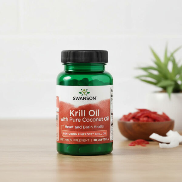 Swanson Krill Oil + Pure Coconut Oil Suplemento