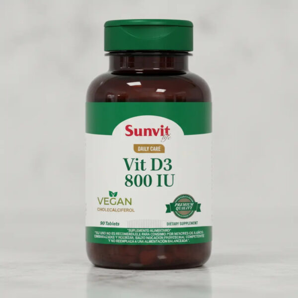 SunVit Vit D3 800 UI 120 Caps Veganas / Normales