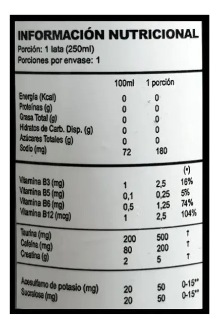 Greatlhete Energy Drink + Creatina Unidad Bebida Energética