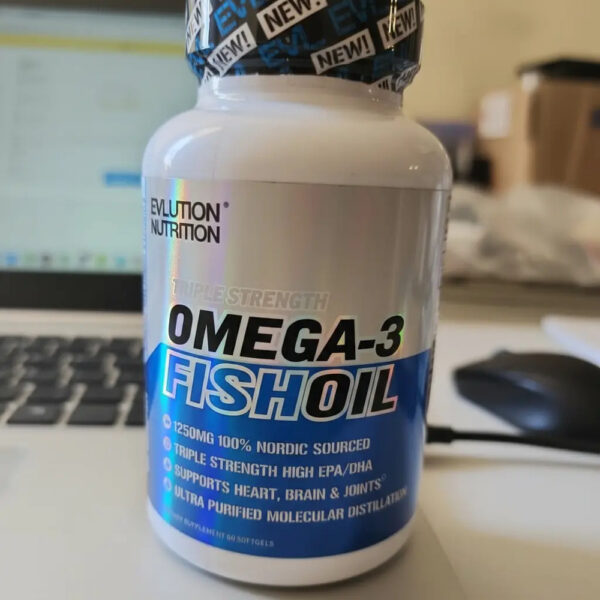 Omega-3 Fish Oil Evlution Nutrition ( Vence Fin De Año) Sin Sabor